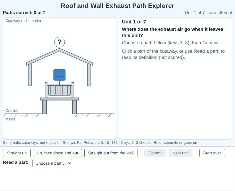 Roof and Wall Exhaust Path Explorer