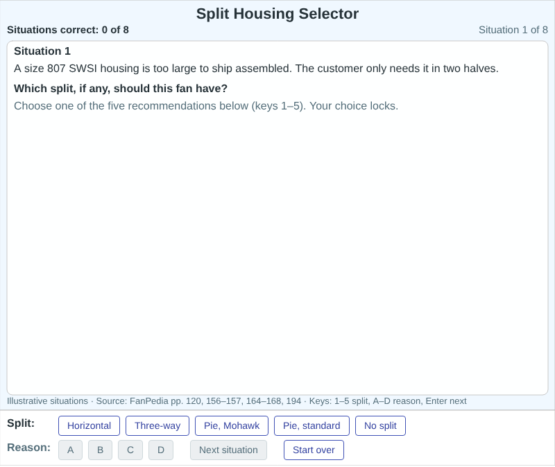 Split Housing Selector