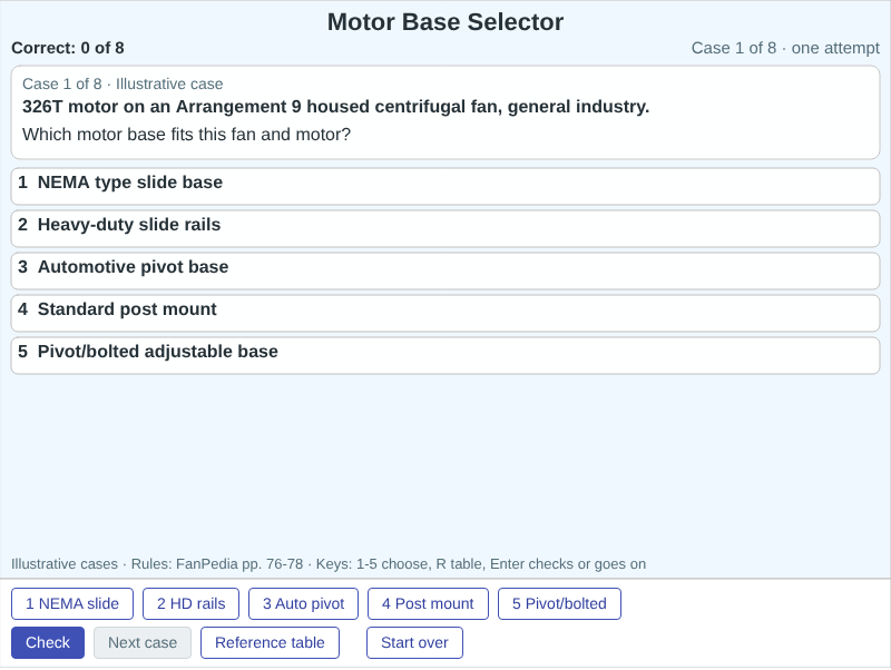 Motor Base Selector