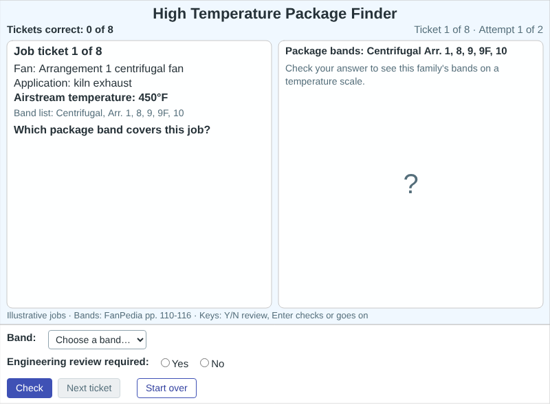 High Temperature Package Finder