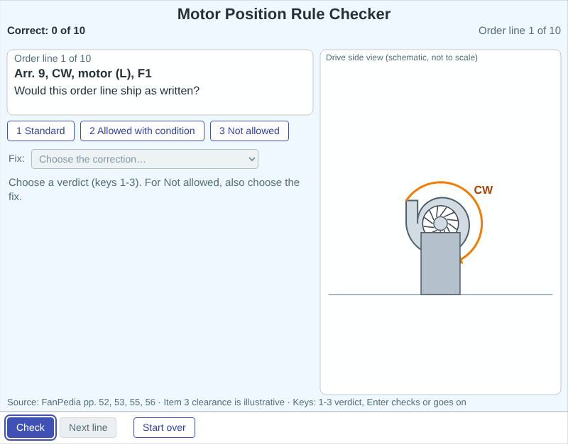 Motor Position Rule Checker